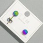 Xuping stud earrings with gasoline shade, diameter 6mm+