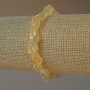 Bracelet Citrine-like Quartz Natural Unpolished Stone Faceted Beads, Diameter 6x9 mm, Length 18 cm (stretch)