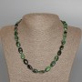Zoisite necklace with natural stone, faceted beads, diameter 9×14 mm, length 47 cm