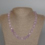 Natural Amethyst Necklace with Faceted Beads, 10x12 mm, length 48 cm
