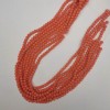 Orange Czech Crystal Faceted Rondelle Beads, 6x5 mm diameter ±, 43 mm length ± on beading thread
