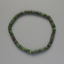 Zoisite Bracelet with Natural Stone Discs, 4.5×2.5 mm, 18 cm long ± (stretch)