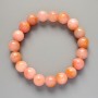 Toned Quartz Bracelet with Smooth Beads, 10mm Diameter, Length 18 cm ± (Stretch)