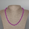 Faceted Synthetic Amethyst Necklace, 49 cm