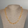Citrine necklace with natural citrine stones, smooth beads, 6 mm diameter, 49 cm length