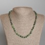 Natural zoisite necklace with a faceted bead, diameter about 6.5 mm, length 47 cm