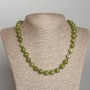 Canadian Jadeite Necklace, natural stone, smooth beads, 10 mm diameter, 50 cm length