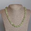 Prenite Necklace with Natural Prenite Stone, Faceted Bead, 10 mm Diameter, 50 cm Length
