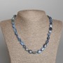 Kyanite Necklace, Natural Stone Faceted Beads, Diameter 9–12 mm, Length 48 cm