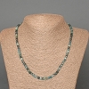 Apatite Necklace with Natural Stone, Faceted Cube Beads, 4 mm Diameter ±, 48 cm Length ±