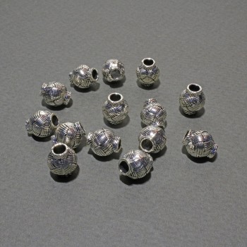 Bead insert finding, 8×9 mm diameter, hole diameter ≈ 3 mm, packaging 14 pcs, ~20 g
