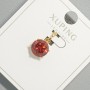 Xuping Pendant with Red Crystal, 9 mm Diameter, 17 mm Length, 18K Gold Plating