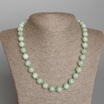 Намисто Амазоніт натуральний камінь гладка кулька, діаметр 10, 5мм+-, довжина 49см+