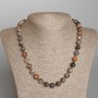 Natural Sunstone Necklace, smooth bead, 9.5 mm diameter, 50 cm length