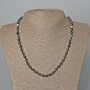 Hematite Necklace with Polygonal Beads, 4x4 mm diameter, 46 cm length