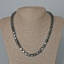 Hematite Cube Necklace, 8mm diameter, 48cm length