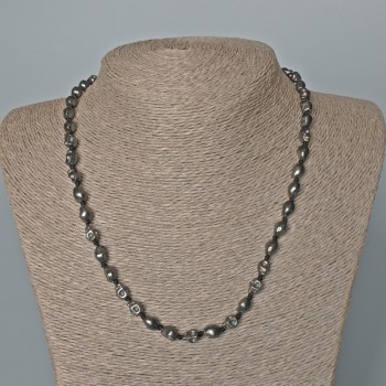 Намисто Гематит Череп, діаметр 6х8х6мм+-, довжина 48см+