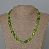 Green Crystal Necklace (Toned to Chrome Diopside) Faceted Beads, diameter 10x12 mm ±, length 49 cm ±