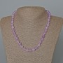 Kunzite Necklace, Natural Stone, Faceted Bead, 8 mm Diameter, 47 cm Length