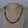 Natural Zoisite Necklace with Smooth Beads, 10.5 mm Diameter, 51 cm Length