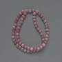 Kunzite beads (synthetic) smooth spheres, 6mm diameter, 39 cm long on thread