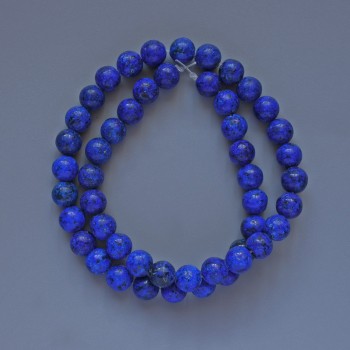 Lapis Lazuli Beads (Synthetic) Smooth Round Bead, 8mm Diameter, 39cm Length on Thread
