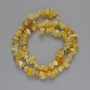 Yellow Opal Beads, natural stone chip, 6x3 mm diameter, 40 cm length, on thread