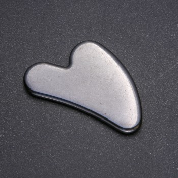 Gua Sha massage scraper natural hematite stone 80x55mm +