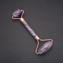 Amethyst Roller Massager with Gold-Toned Metal, 14.5 cm