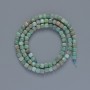 Amazonite Beads, Natural Stone, Faceted Cube, Diameter 4 mm ±, Length 39 cm ± on Thread