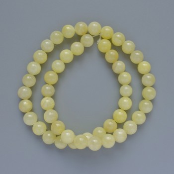 Citrine Beads (Synthetic Acrylic) Smooth Round Beads, Diameter 8.5 mm, Length 40 cm on thread
