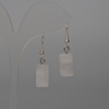 Rock Crystal Earrings, Faceted Cylinder, Diameter 10x16mm (+/-), Length 37mm (+/-)
