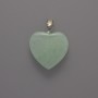 Angelite Heart Pendant, diameter 20x20x6 mm +/-, length 28 mm +/-