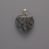 Larvikite Heart Pendant, diameter 20x20x6 mm, length 28 mm +/-