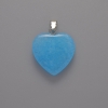 Heart Pendant with Aquamarine, 20×20×6 mm ±, length 28 mm