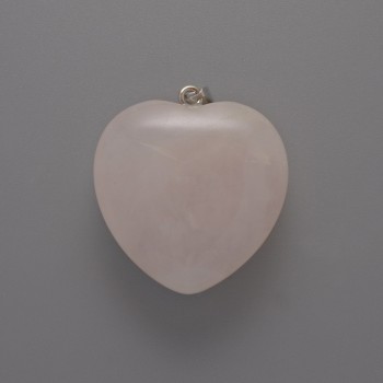 Heart Pendant with Rose Quartz, diameter 26×27×11 mm+