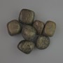 Souvenir natural Pyrite tumbled stone, diameter 22x17 mm (+-) packaging 100 g
