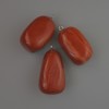 Pendant with natural red jasper stone, 35x17mm+