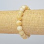 Yellow Agate Bracelet (pressed) smooth beads, 10 mm diameter + -, length 18 cm + - (stretch)