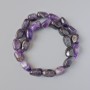 Amethyst beads, natural stone, faceted, diameter 11×15 mm + -, length 40 cm + - on thread