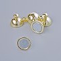 Magnetic clasp, diameter 14x8 mm, gold-tone metal