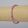 Phosphosiderite bracelet with natural stone faceted cube beads, 4mm diameter, 18cm length (stretch)