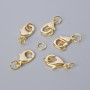 Фурнітура застібка карабін, діаметр 15х8мм золотистий колір металу, 1шт