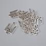Pendant finding 'Coat of Arms', dimensions 25x15 mm, hole diameter 2.1 mm, pack: 7 pcs ±, silver-colored metal