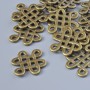 Pendant fittings, size 17×14 mm, hole diameter 1.6 mm, packaging 18 pcs ±, bronze-colored metal