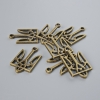 Pendant fittings 'Coat of Arms of Ukraine', diameter 15×25 mm ± packaging 7 pcs ± bronze metal color