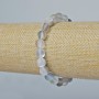 Opal glass bracelet, smooth bead, color light gray matte chameleon, diameter 8 mm ±, length 18 cm ± (stretch)