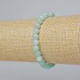 Amazonite Bracelet (artificial acrylic) smooth bead, diameter 6.5 mm, length 18 cm (stretch)