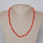 Red Jasper Necklace (pressed) smooth beads, 6 mm diameter, length 45–47 cm