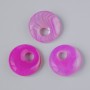 Donut Pendant (Bagel) Raspberry Agate Natural Stone, diameter 18x5 mm +-, hole diameter 5 mm +-